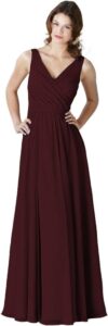 WaterDress Damen A-Linie Ballkleid V-Ausschnitt mit Perlen und Spitze