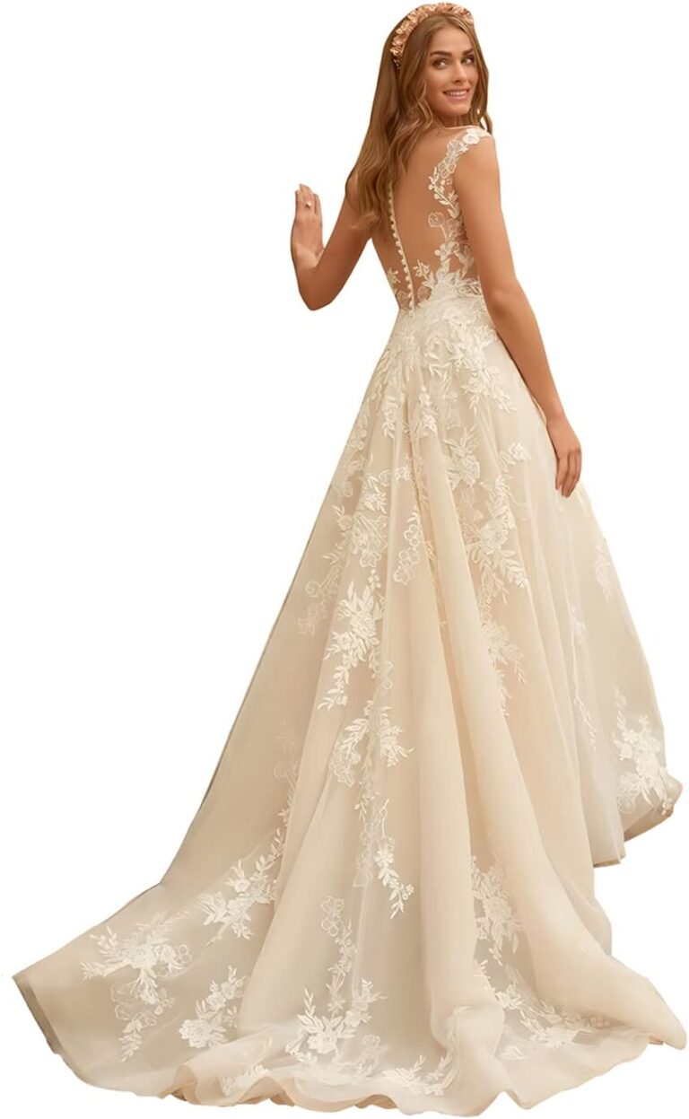 WaterDress Hochzeitskleid 2022: Boho Brautkleider mit Spitze, lange Ärmel