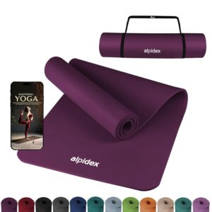 ALPIDEX Yoga Matte 183x60 cm – Rutschfest, Phthalatfrei & Hautfreundlich