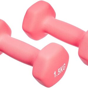 Amazon Basics Neopren Hanteln 2er-Set (1kg-5kg) – Ideal für Fitness!