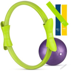 BINIBINI® Pilates Ring Set mit Ball & Bändern – 5-teiliges Fitnessset für Zuhause
