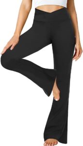 FuelMeFoot Damen Flared Yogahose – Blickdichte Leggings mit Bauchkontrolle