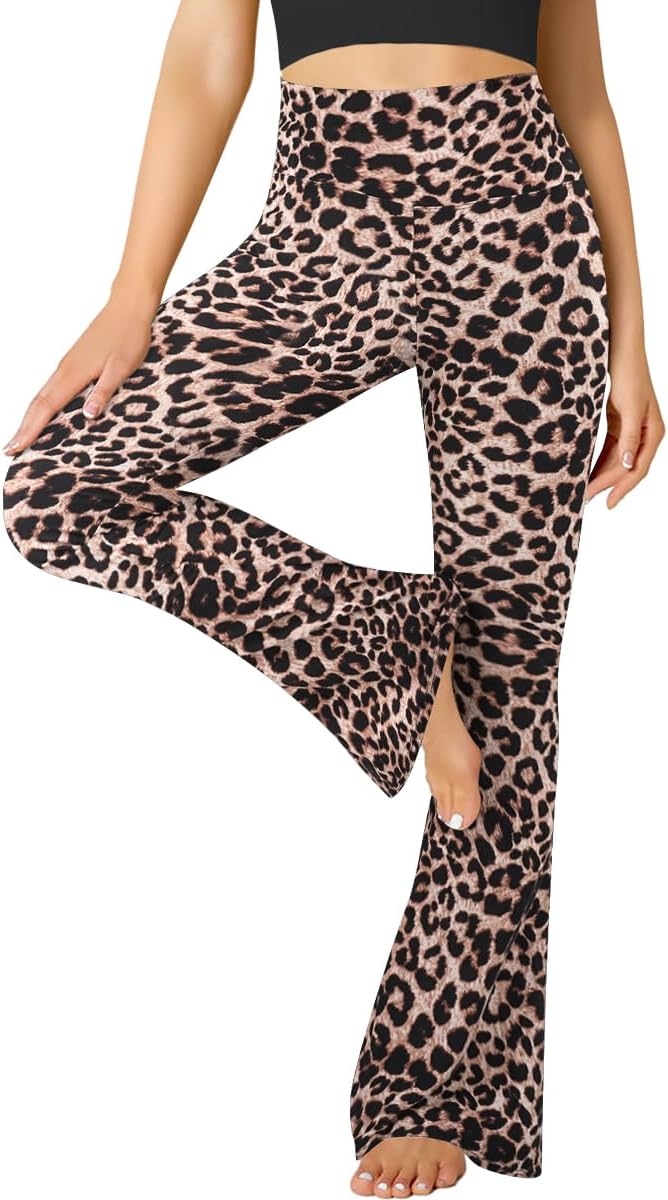 FuelMeFoot Damen Yogahose High Waist - Blickdichte Bootcut Leggings