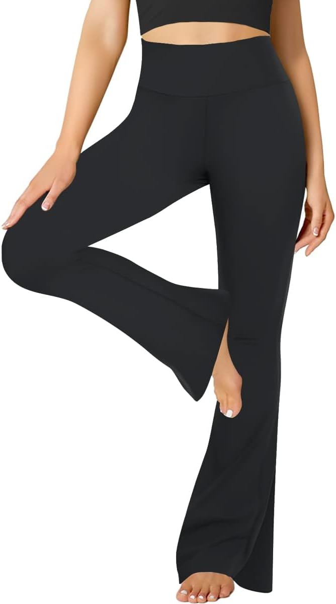 FuelMeFoot Damen Yogahose High Waist - Blickdichte Bootcut Leggings