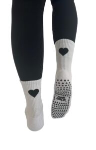 GrippyGlow Anti-Rutsch Socken für Damen - Yoga, Pilates, Barre - Schwarz Weiß