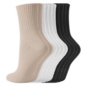 Liuliushun Yoga Socken für Damen – Rutschfeste Pilates Socken, 5 Paar