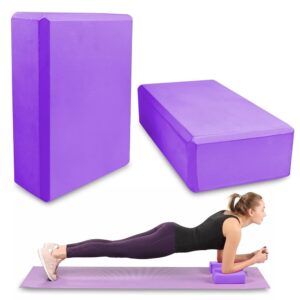 Lixiluxia Yoga Block Set - 2 rutschfeste EVA Schaum Blöcke für Yoga & Pilates