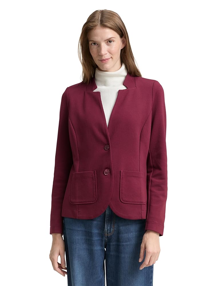 Tom Tailor Damen Blazer Ottoman mit Taschen – Stilvoll & Vielseitig
