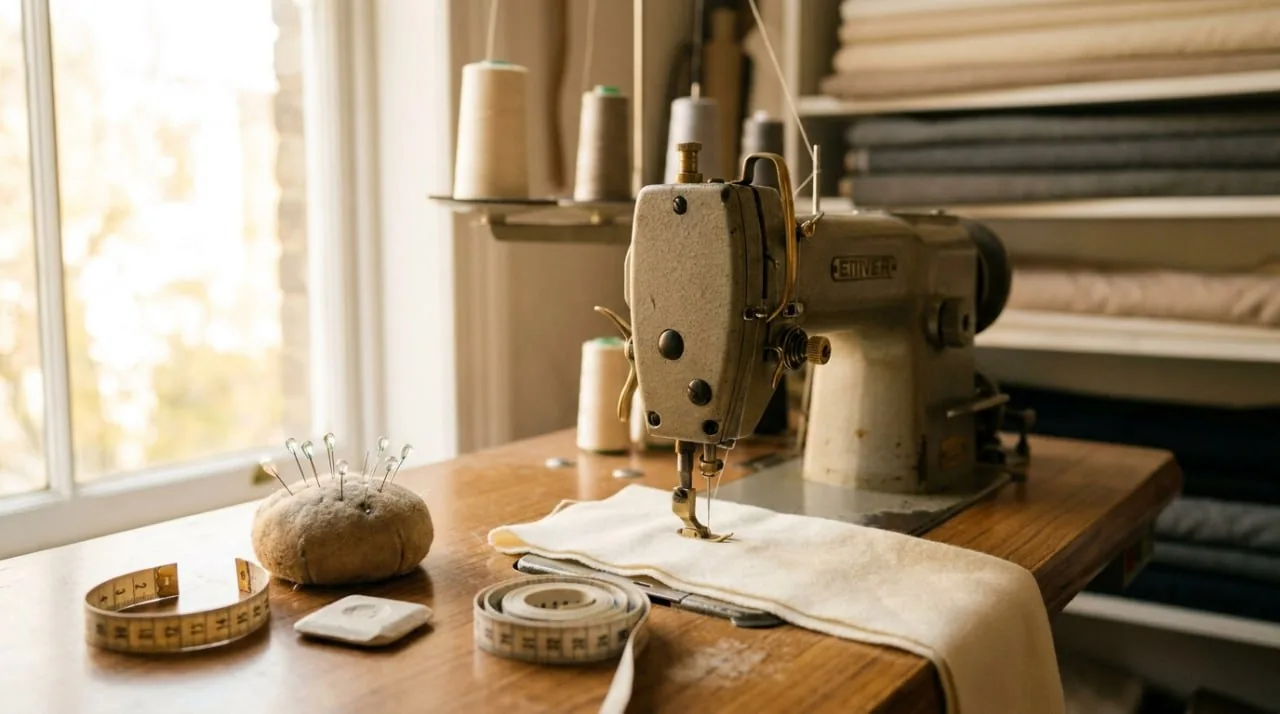 Nähmaschine im Atelier der Änderungsschneiderei A&B ModeStudio in Bayreuth